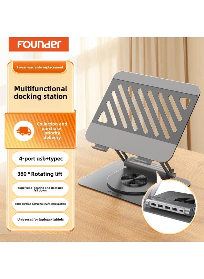 Special Sale Founder Notebook Computer Lifting Bracket Bracket Radiator Desktop Heightening Suspension 360 ° Rotation-Color:Laptop Stand Z4 Max - Image 1