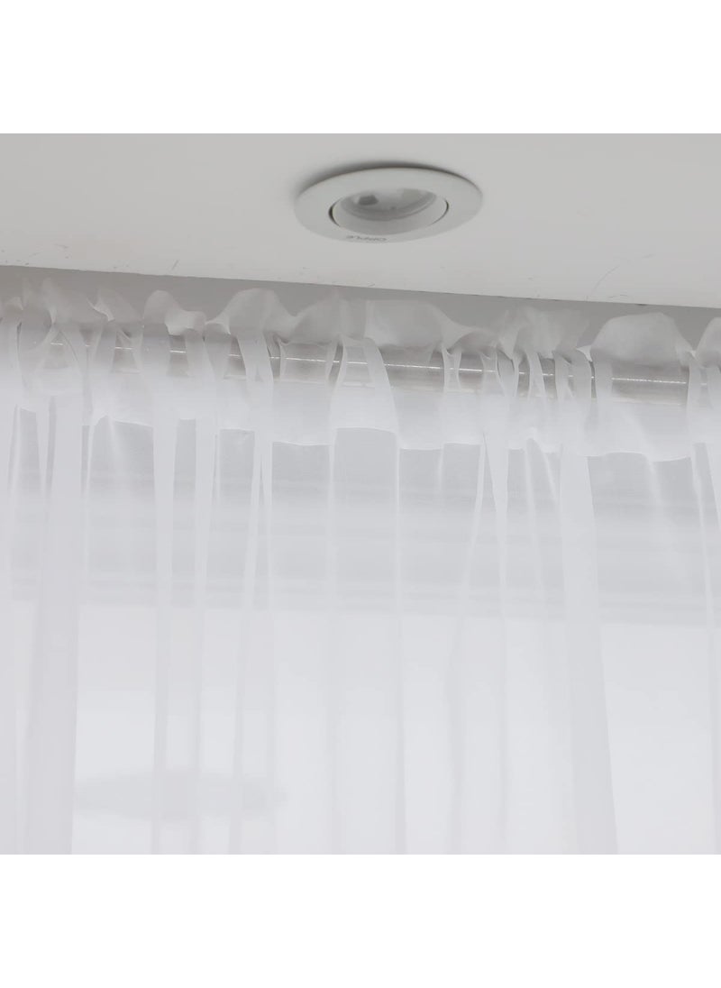 L&TEC Window White Sheer Curtains 95 Inches Long 2 Panels Sheer White Curtains Basic Rod Pocket Panel for Bedroom Children Living Room Yard Kitchen (White  52"" W x 95"" L | 2 pcs)  - Image 5