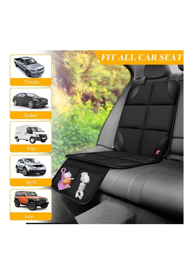 Arabest Car Seat Protector, 600D Leather Auto Seat Cover Set with Non-Slip Backing, Waterproof Seat Covers for Car with Thick Pad Back Seat Cover for Kids (No Imprints) - Image 3