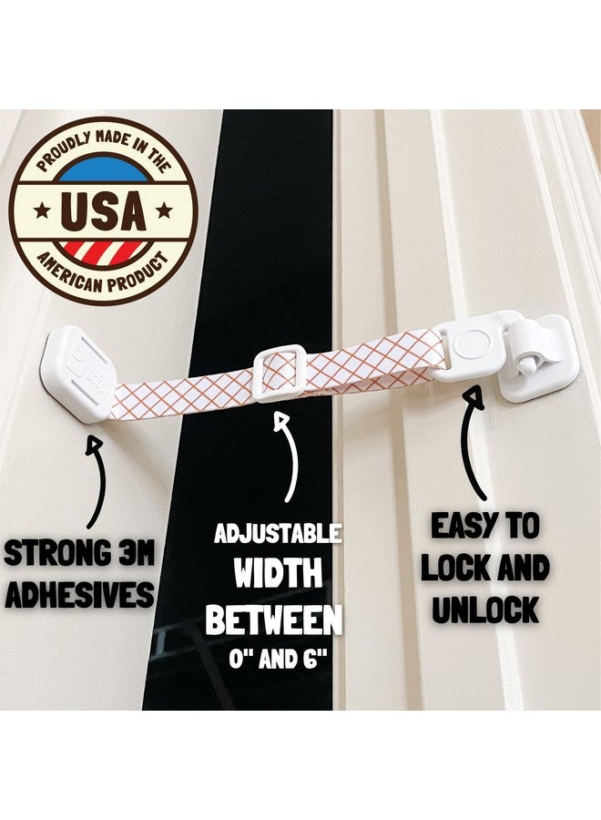 Door Buddy Adjustable Baby Proof Door Strap For Cats Caramel. No Need For Cat Gate Or Baby Gate With Pet Door. Child Proof Door To Cat Litter Box Room. Simple Cat Door Interior Door Alternative. - Image 5