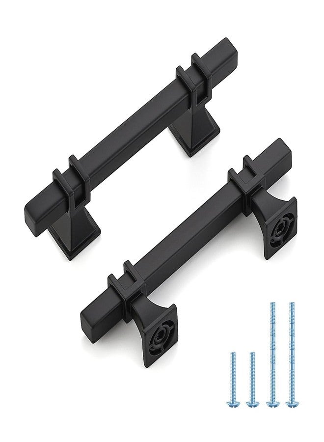 HOME EDIT 30 Pack 3 inch BlackCabinet Handles Square Zinc-Alloy Pulls for Kitchen Dresser Closet and Bathroom Cabinets Hardware - Image 1