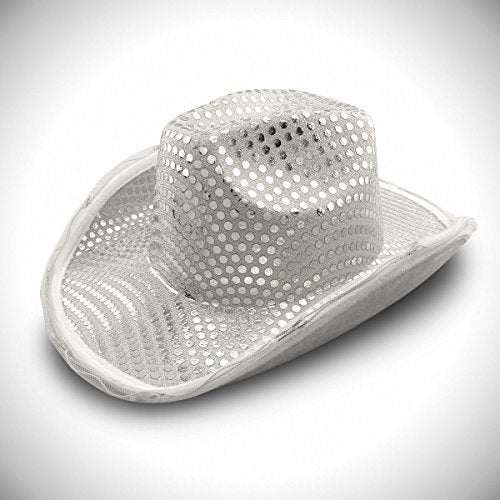 blinkee White Light Up Cowboy Hat - LED Light Hat for Women and Men - Image 3