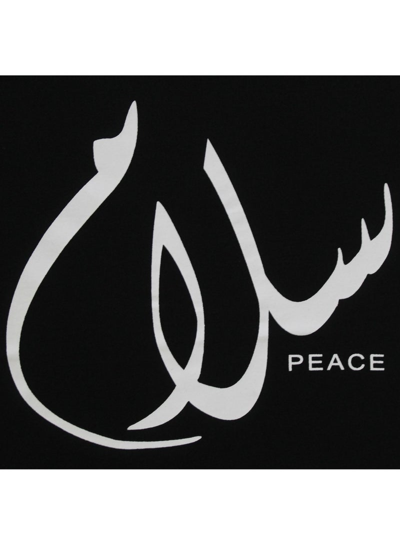 Dubshi Arabic Calligraphy Black T-Shirt (Peace)