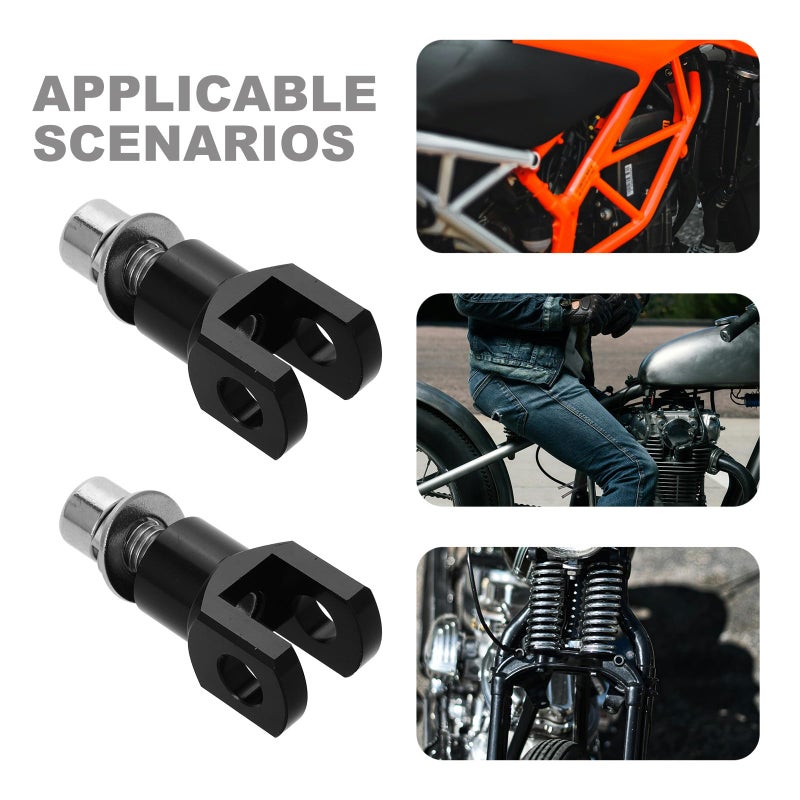 Motorcycle Passenger Foot Peg Mounting Bracket Kit Left Right 29mm Black Rear Footrest - Image 4