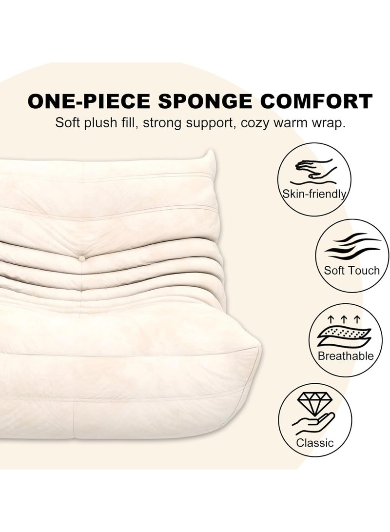 Generic Bean Bag Chair for Adults & Kids, Giant Memory Foam Sofa with Ergonomic Curve, Lazy Floor Sofa, Fireside Chair for Living Room, Gaming Room,Bedroom,Reading Nook - Soft Plush Velvet Cover  - Image 4