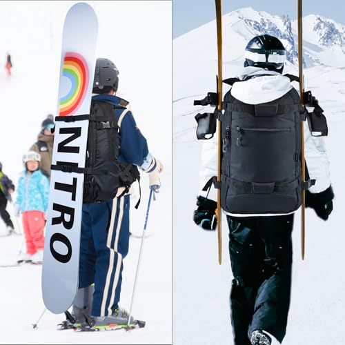 AUMTISC Ski Backpack,25L lightweight snowboard backpack,Hydration backpack for Skiing,Snowboarding, hiking,traveling - Image 2