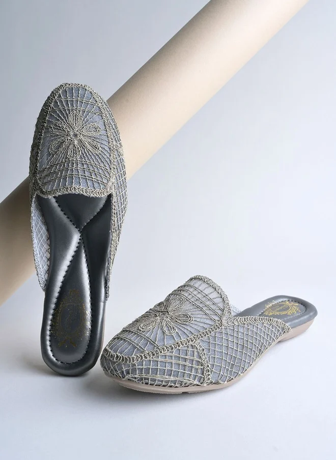 شوتوبيا Stylestry Women Embellished Party Mules Flats