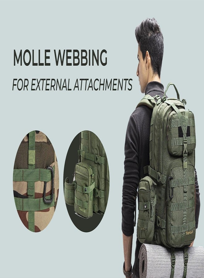 TriPole حقيبة ظهر عسكرية تكتيكية من تريبول ألفا سعة 45 لترًا مع حقيبة كتف قابلة للفصل | غطاء للمطر | ضمان لمدة 3 سنوات | - Image 4