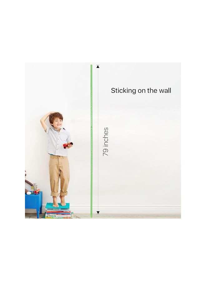 The Bros Growth Chart, Children Height Ruler Wall Decor, 3D Removable Growth Height Chart, Splicing Height Ruler Measurement for Kids and Nursery 79 inch (Green) - Image 4