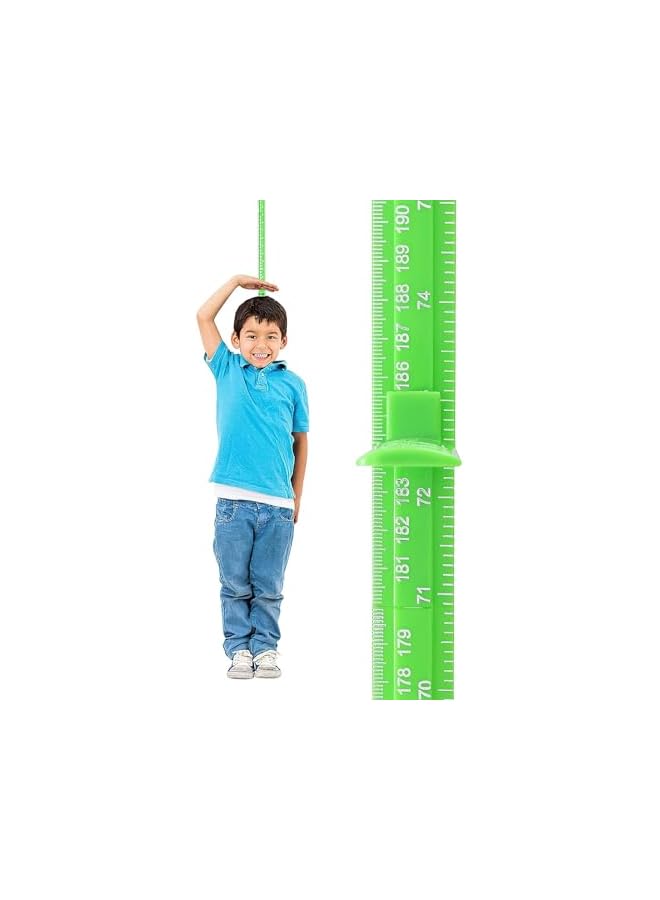 The Bros Growth Chart, Children Height Ruler Wall Decor, 3D Removable Growth Height Chart, Splicing Height Ruler Measurement for Kids and Nursery 79 inch (Green) - Image 2