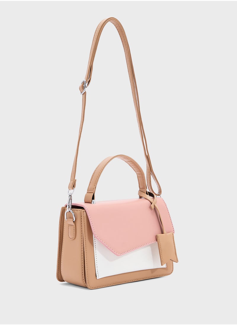 ELLA - Color Block Satchel Bag - Image 1