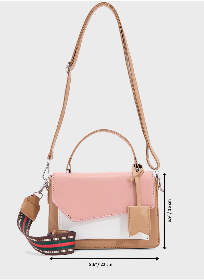 ELLA - Color Block Satchel Bag - Image 1
