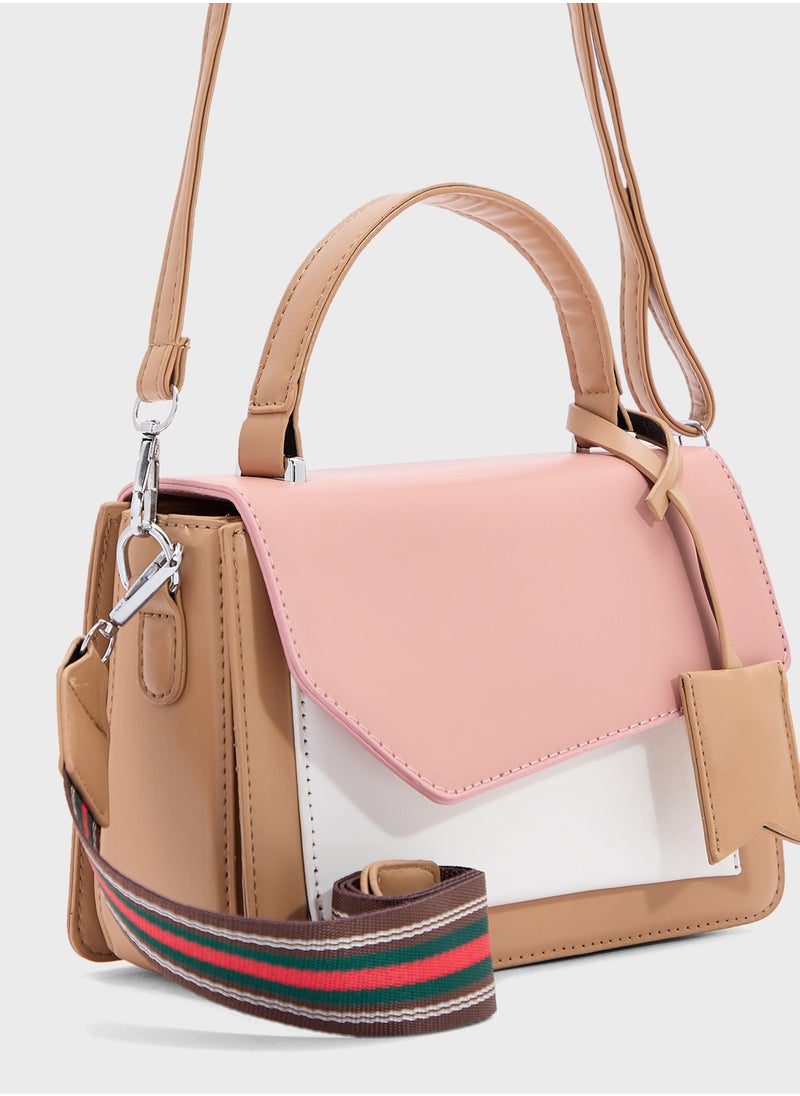ELLA - Color Block Satchel Bag - Image 1