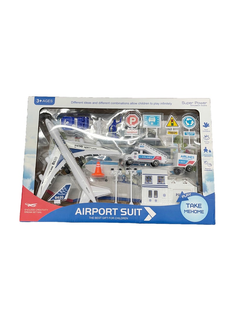 AIRPLANE SET AIRPORT VEHICLES