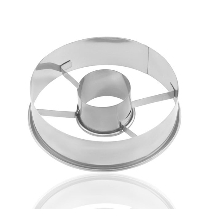STAINLESS STEEL DONUT CUTTER SET 312INCH DOUGHNUT CUTTERS WITH REMOVABLE CENTER CRUMBLE COOKIE DOUGH ROUNDER AND DIVIDER IDEAL FOR HOMEMADE DONUTS AND PASTRIES