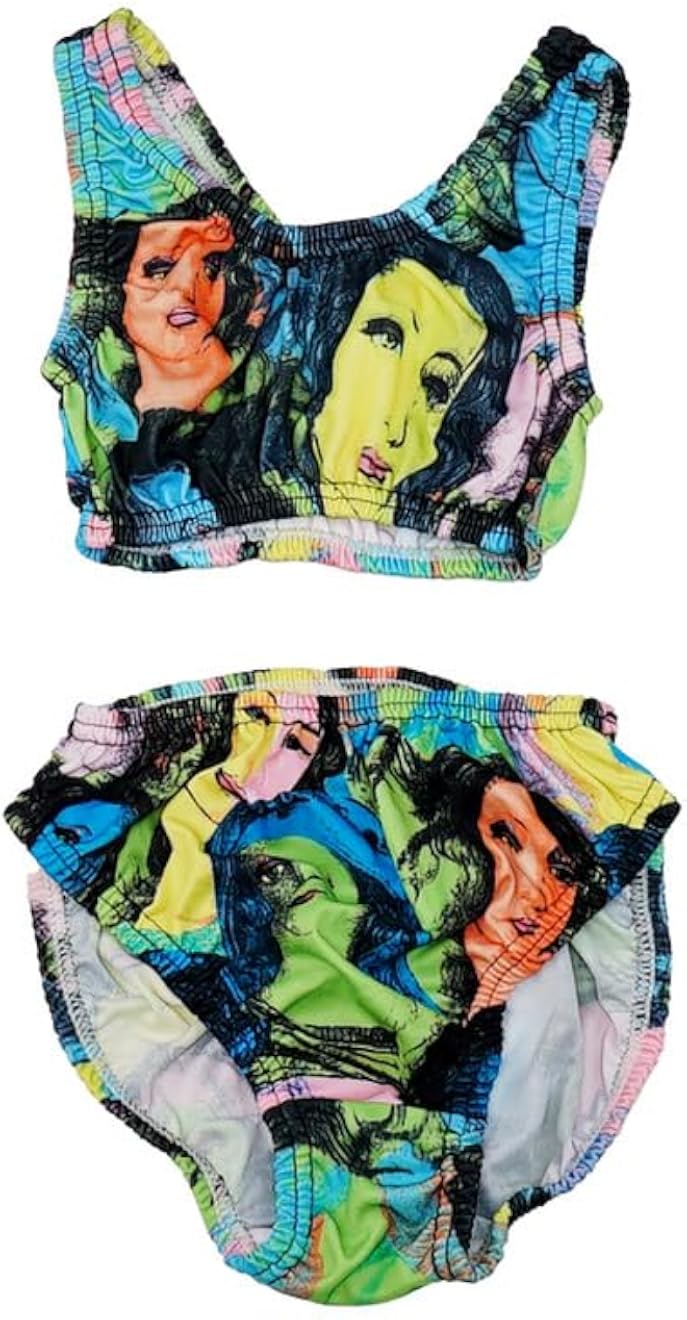 Perfect M-701-85 Girls Cut Out Swimsuit 3 Years 4 Years - Multi Color