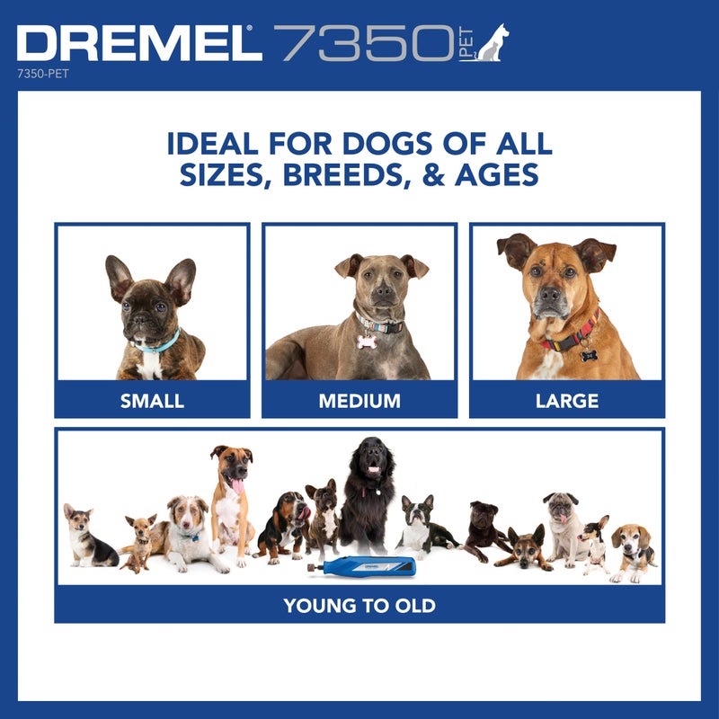Dremel 7350-PET 4V Pet & Dog Nail Grinder, Easy-To-Use & Safe Nail Trimmer, Professional Pet Grooming Kit - Works on Large, Medium, Small Dogs & Cats - Image 3