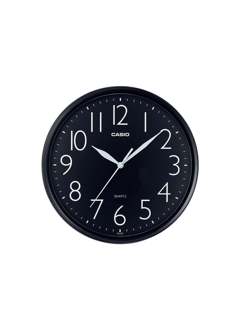 CASIO Casio Analog Black Round Wall Clock IQ-05-1DF  - Image 2