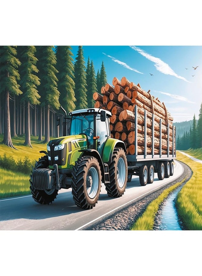 تريفل - جرار الغابة - أحجية مكونة من 100 قطعة - أحجية تركيب ملونة مع مركبات، ترفيه إبداعي، متعة للأطفال من سن 5 سنوات فما فوق - Image 2