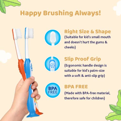 Chicco Toothbrush Set Blue + Orange 3Y-8Y - Image 4