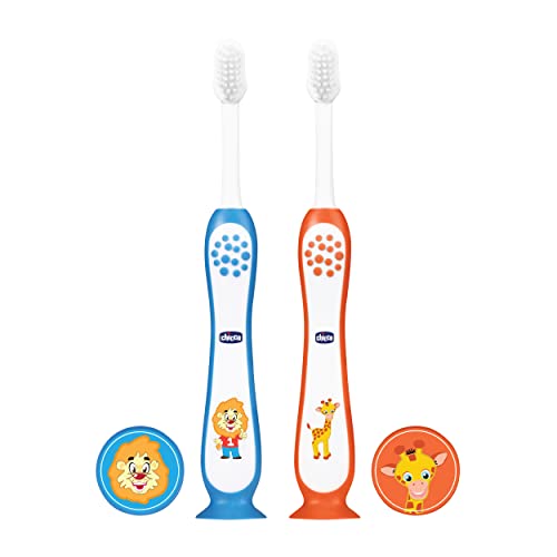 Chicco Toothbrush Set Blue + Orange 3Y-8Y - Image 1