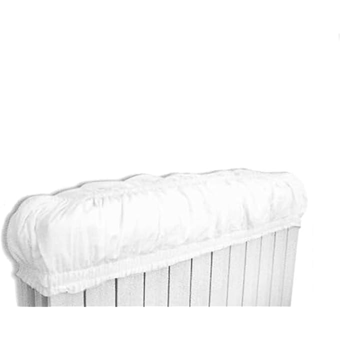 RADIATOR COVER ELASTIC ADJUSTABLE MODERN WHITE WASHABLE FABRIC WITH VALVE HOSE COVER FOR RADIATOR DUST CATCHER UNIVERSAL EXTENDABLE (XL3) - Image 2