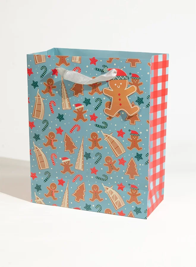 Share the Love Large Gingerbread Merry Christmas Gift Bag – Large Size for Perfect Holiday Gifting