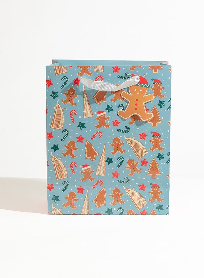 شير ذا لوف  حقيبة هدايا عيد ميلاد سعيد بالزنجبيل الكبيرة  - حجم كبير لهدية مثالية في الأعياد - Image 3