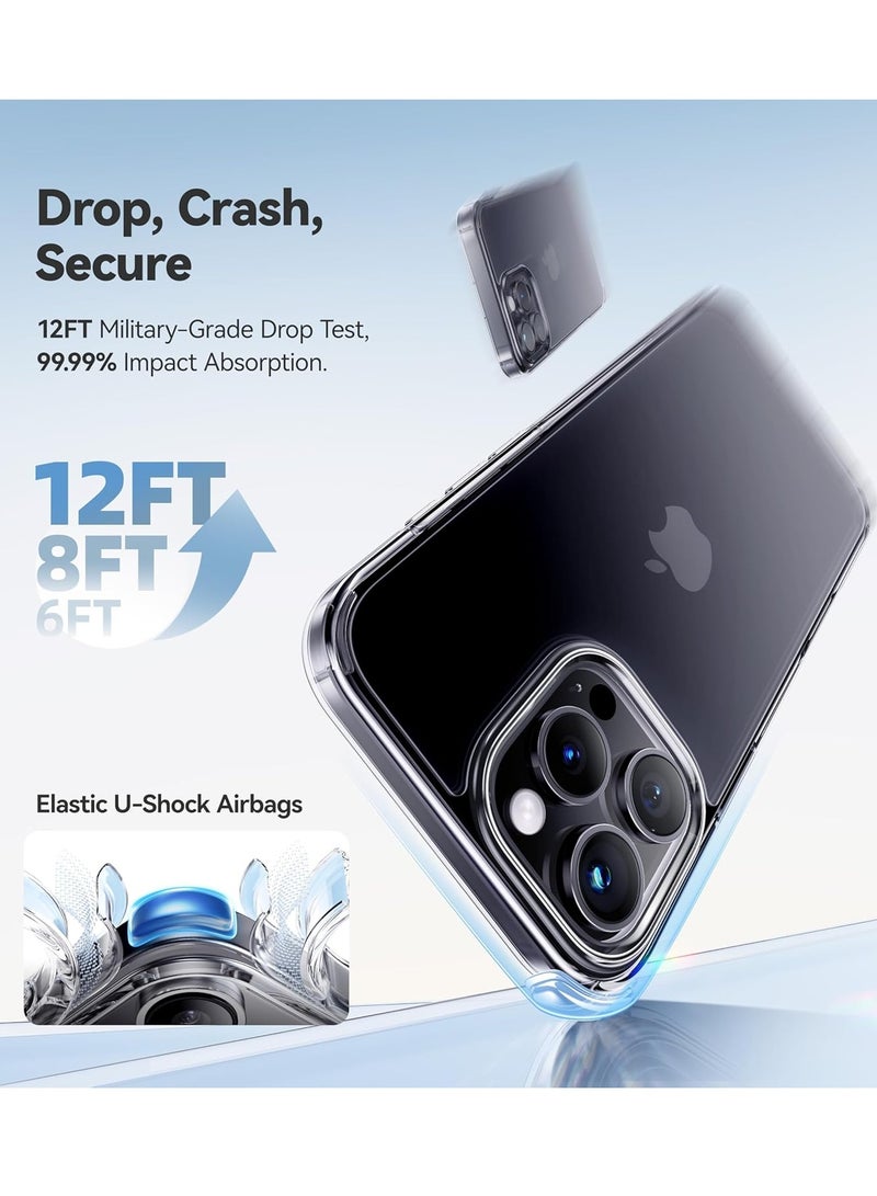 ELTRAZONE iPhone 16 Pro Max Case - Crystal Clear with Never Yellow Technology, 12FT Mil-Grade Protection, Slim Transparent Cover for Men and Women (6.9”) - Image 3