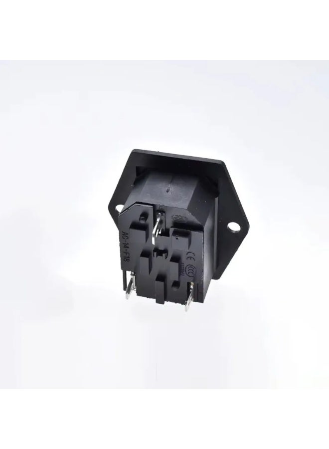 Panel-Mount AC Power Socket with Fuse & ON/OFF Switch – Safe Male IEC Connector for Equipment & Projects - Image 4
