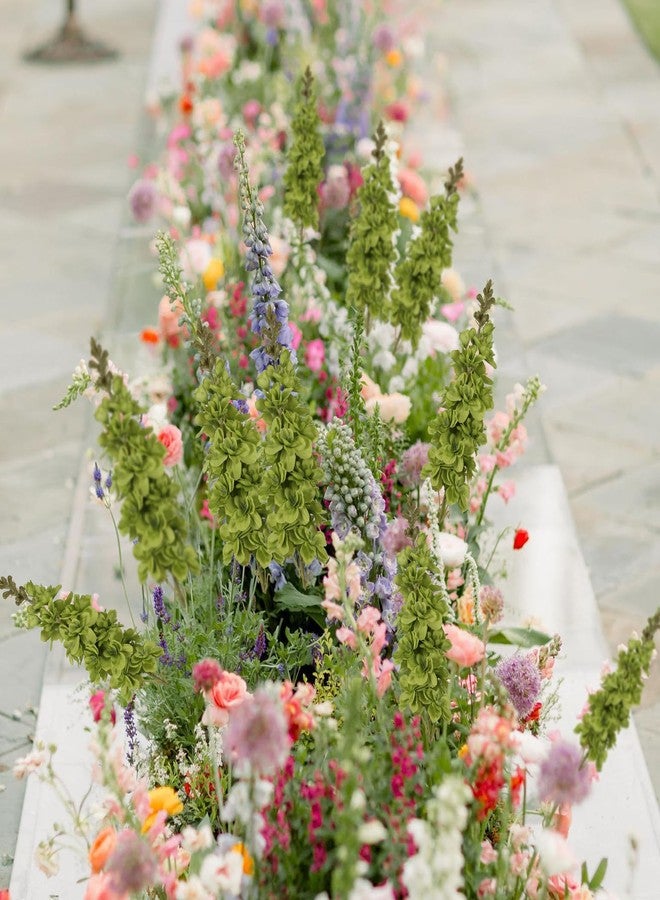 IPOPU Delphinium Artificial Flowers Snapdragon Flowers Green Flowers 6 PCS Antirrhinum Artificial Snapdragon Flowers 33.5 in Long Stem Flowers for Tall Vase Wedding Home Decor (Green) - Image 3