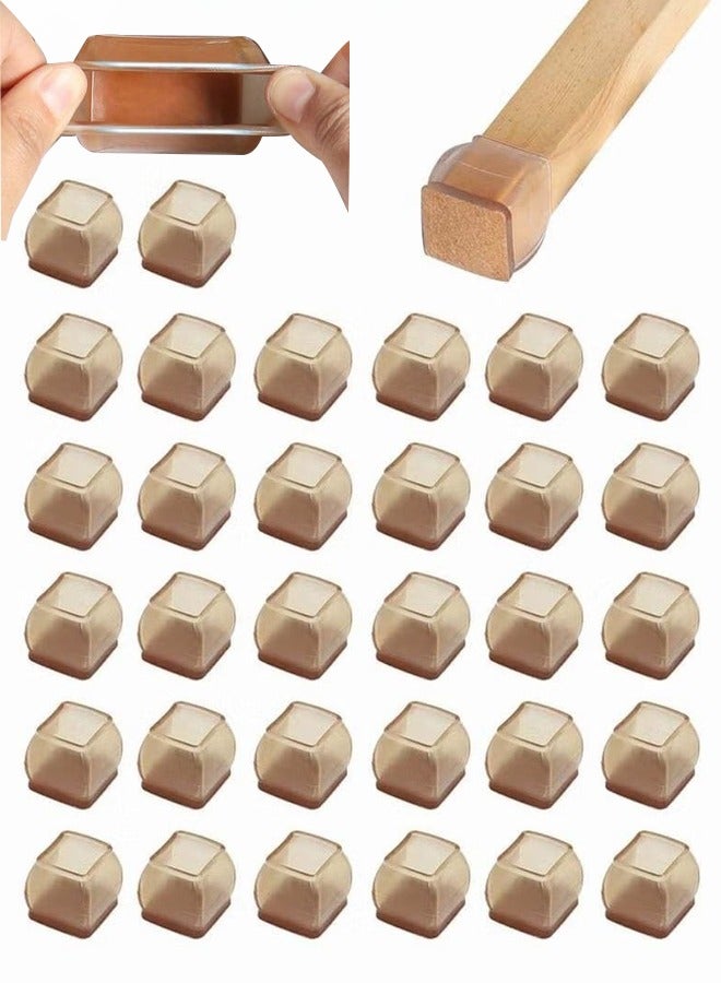 rocooart 32 Pack Silicone Chair Leg Floor Protectors,Thicken Rubber Chair Feet Caps Covers Pads,Protect Furniture Wood Floors From Scratching And Reduce Noise - Image 1