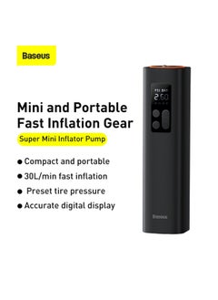 Baseus Baseus Mini Car Air Compressor 12V Portable Car Tire Inflator with Smart Digital Display Inflatable Pump For Car Bicycle Boat Air Pump  - Image 1