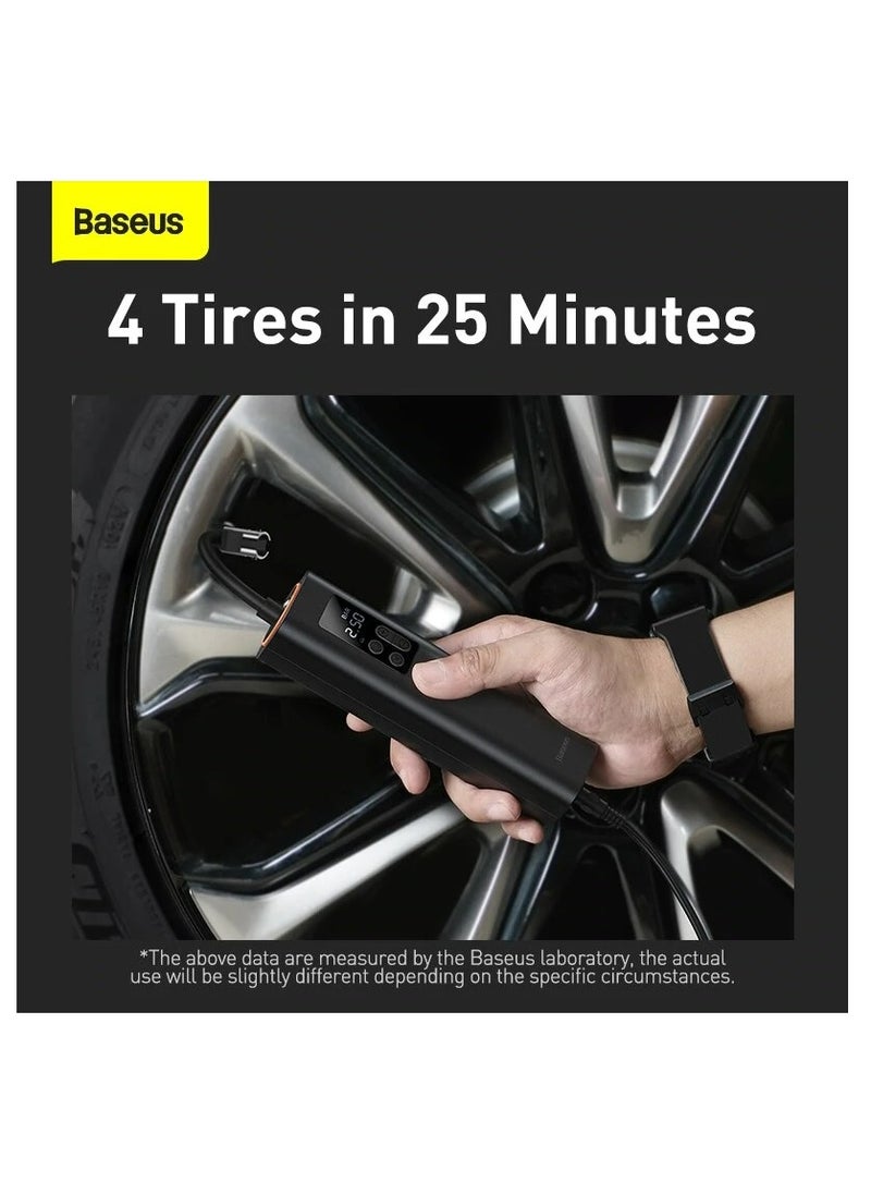 Baseus - Baseus Mini Car Air Compressor 12V Portable Car Tire Inflator with Smart Digital Display Inflatable Pump For Car Bicycle Boat Air Pump - Image 1