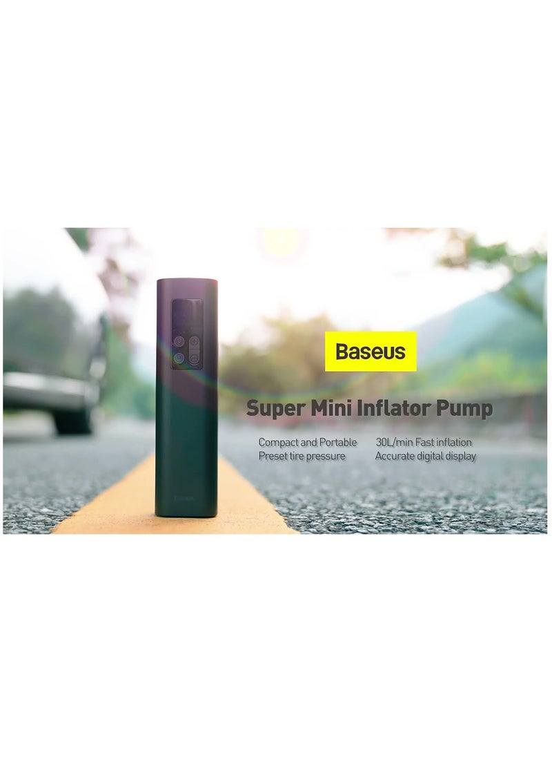 Baseus - Baseus Mini Car Air Compressor 12V Portable Car Tire Inflator with Smart Digital Display Inflatable Pump For Car Bicycle Boat Air Pump - Image 1