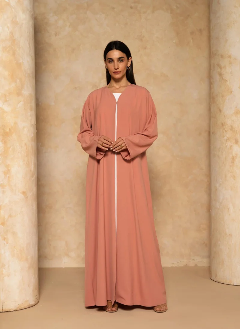 التلل فمينا Peach Petal Abaya