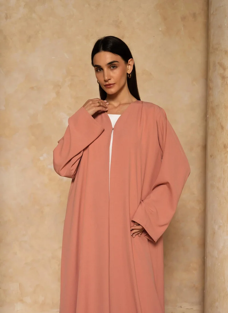 TELAL FEMINA Peach Petal Abaya