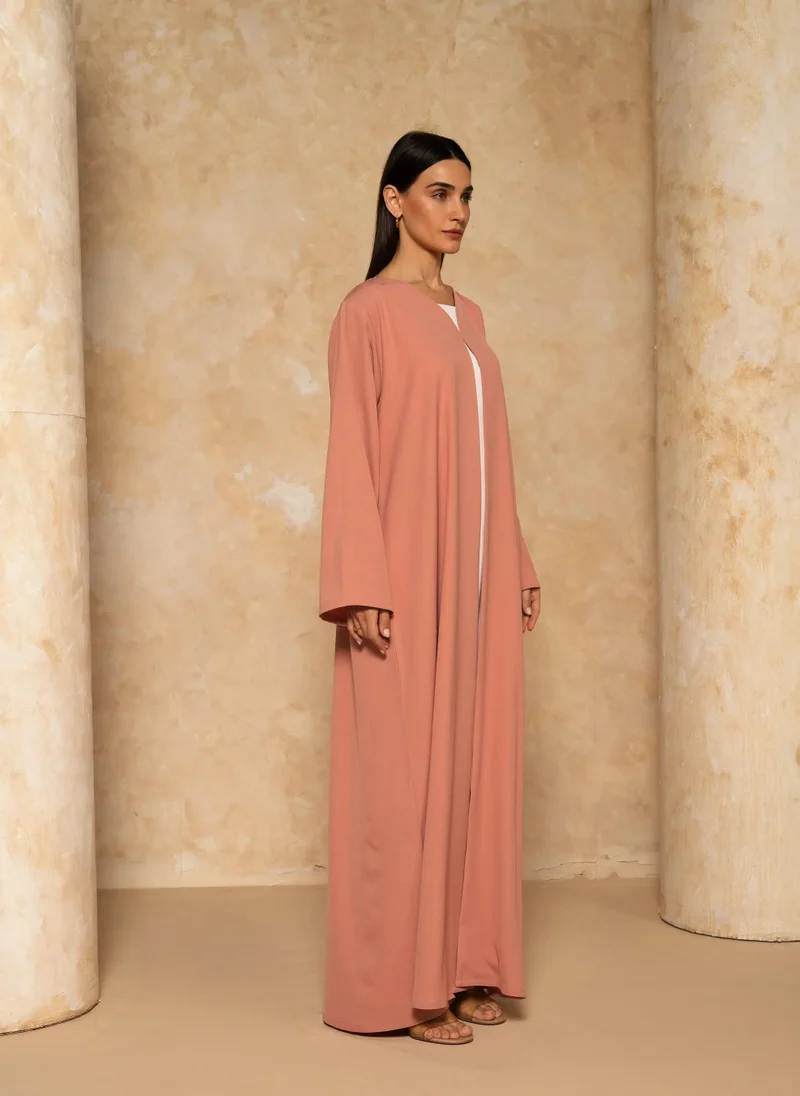 TELAL FEMINA Peach Petal Abaya