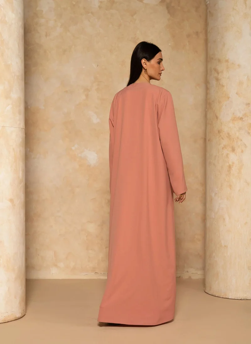 TELAL FEMINA Peach Petal Abaya