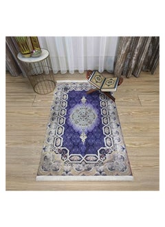 Intex Curtains House INtex Home Velvet Prayer rug - printed fabric padded with antislip layer - modern turkish design - 70 x 110 cm  - Image 2