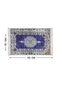 Intex Curtains House INtex Home Velvet Prayer rug - printed fabric padded with antislip layer - modern turkish design - 70 x 110 cm  - Image 4