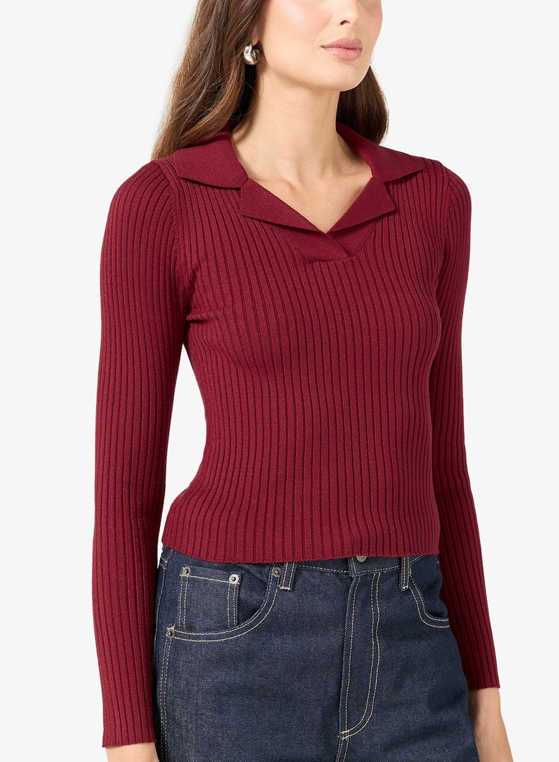 ELLA Fiited Polo Sweater - Image 3