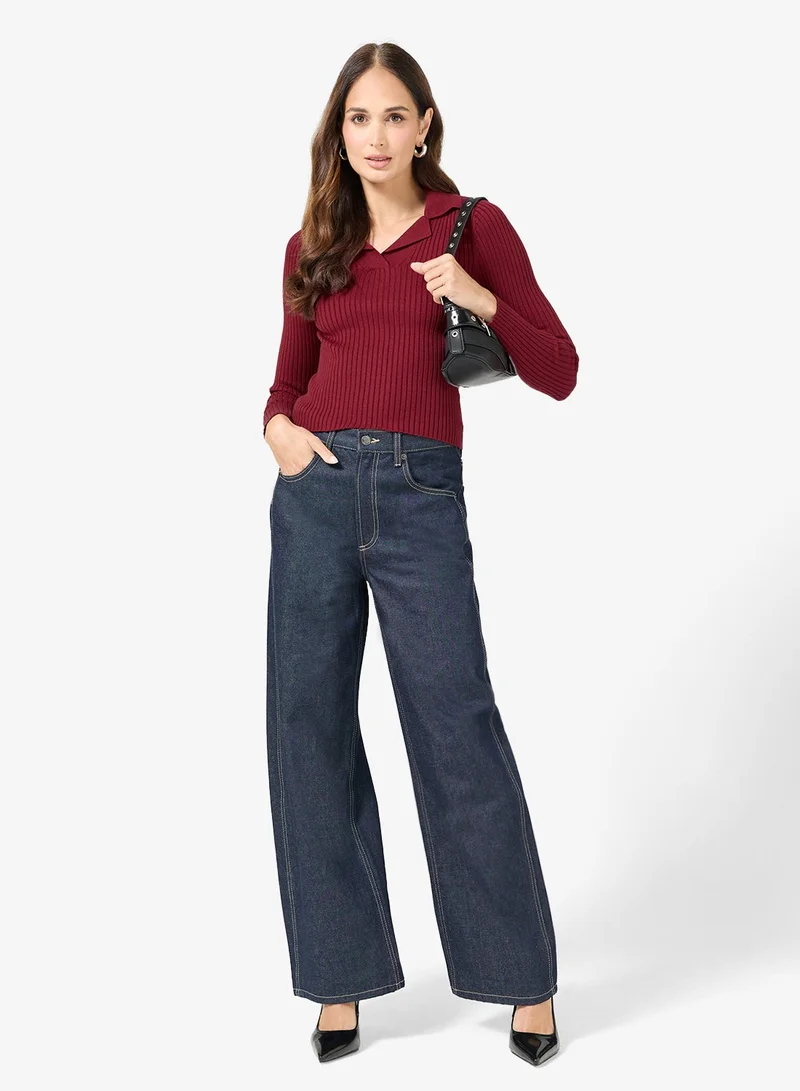Ella  Fiited Polo Sweater for Women | Best Price UAE