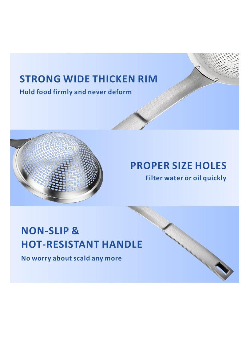 MIXDE - Spoon,304 Stainless Steel Durable Cooking Frying Colander,Rustproof Large Scoop Kitchen Strainer Fryer With Vacuum Ergonomic Handle 14.3 Inches - Image 1