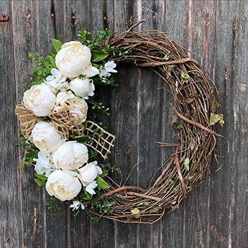 Flojery Silk Peony Bouquet Vintage Artificial Peonies Flower for Home Wedding Party Decor (1pcs, White) - Image 5