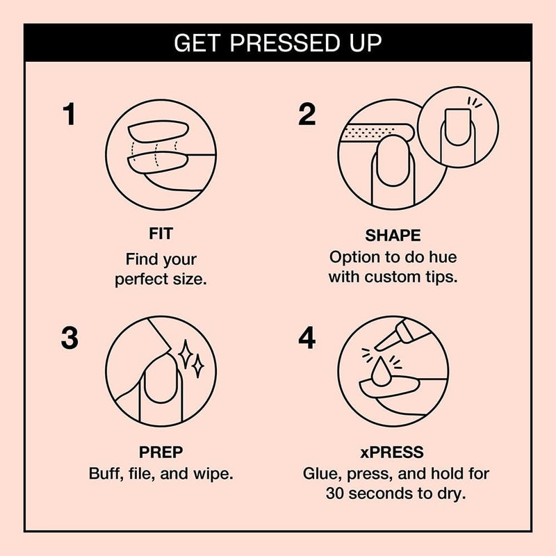 OPI xPRESS/ON Throw Me a Kiss | Pink Shimmer Short Round Press On Nails | With Nail Glue | Long Lasting, Reusable, Non-damaging - Image 4