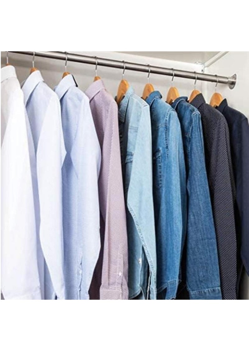 30 Pcs Wooden Suit Hangers,Smooth Surface 360° Swivel Hook Solid Wood Coat Hangers with Shoulder Grooves and Anti-Slip Bar,Vintage Heavy-duty Wooden Coat Hangers,for Suits, Coats, Jackets, Shirts