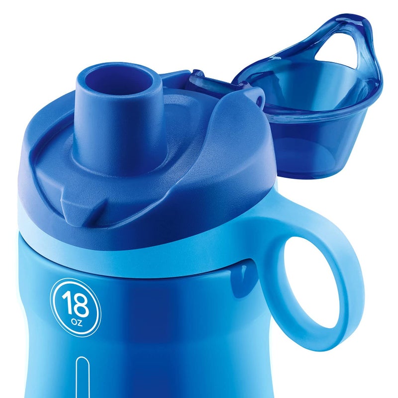 Pogo BPA-Free Tritan Plastic Water Bottle with Chug Lid, 18 Oz, Blue - Image 2