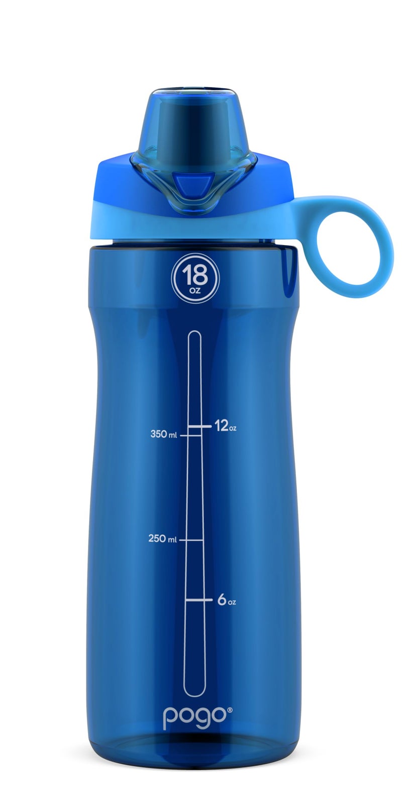 Pogo BPA-Free Tritan Plastic Water Bottle with Chug Lid, 18 Oz, Blue - Image 1