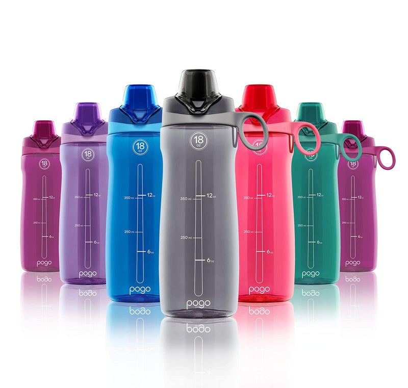 Pogo BPA-Free Tritan Plastic Water Bottle with Chug Lid, 18 Oz, Blue - Image 3